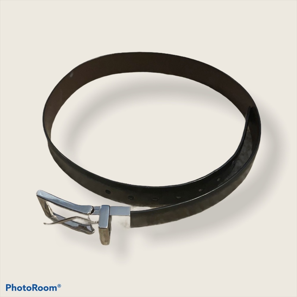 Chaps Boys Black Leather Belt Sz M